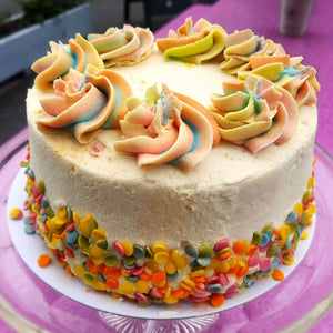 Rainbow Confetti Cake